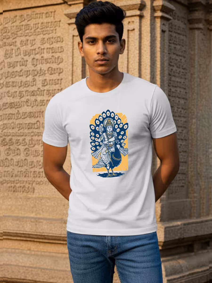 Murugan Graphic T-Shirt For Men - Half Sleeve