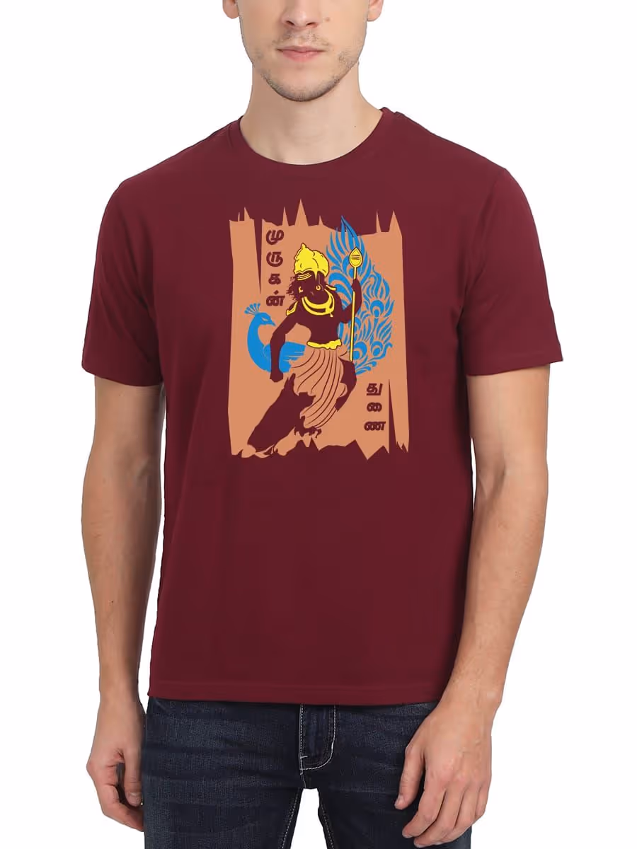 Murugan Thunai T-Shirt For Men - Half Sleeve