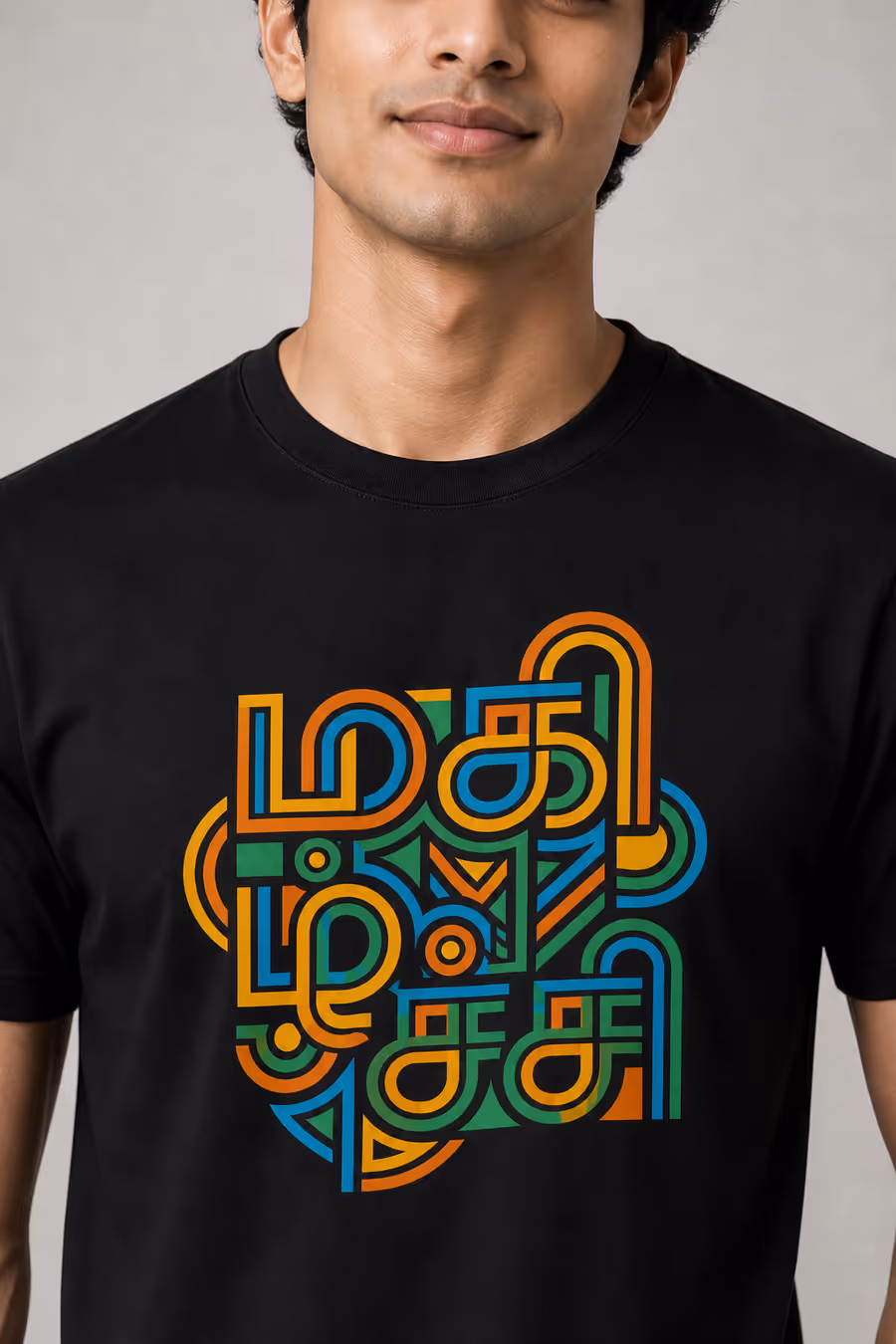 Magizhchi Tamil Graphic T-Shirt For Men - Half Sleeve