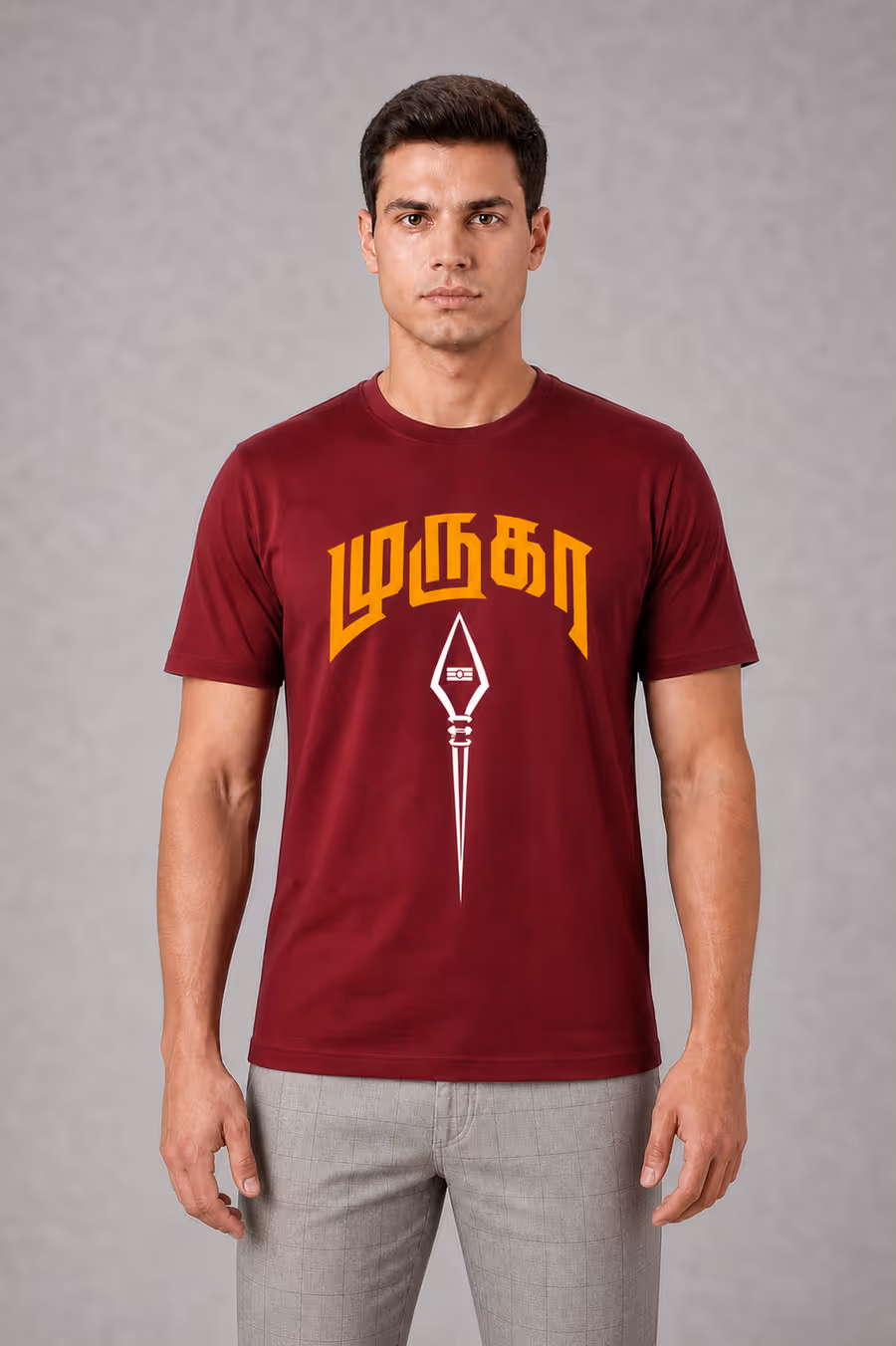 Muruga Tamil Vel T-Shirt For Men - Half Sleeve