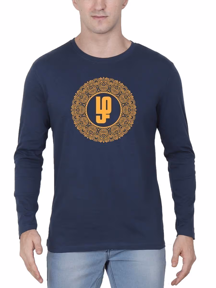 Zha Tamil Navy Blue T-Shirt