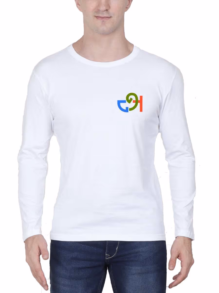 Aana Tricolor Pocket White Tamil Uyir Eluthukkal T-Shirt