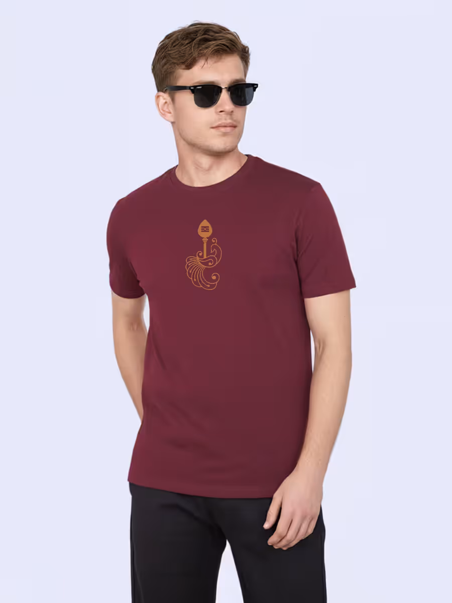 Minimal Vel Mayil T-Shirt For Men - Half Sleeve