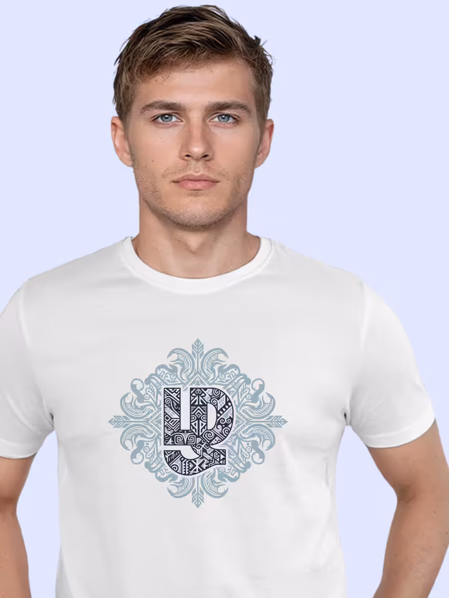 Unique Letter Zhagaram T-Shirt For Men - Half Sleeve