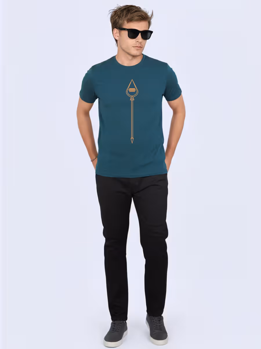 God Murugan Vel T-Shirt For Men - Half Sleeve