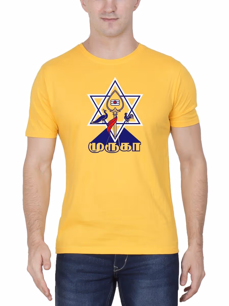 Muruga Vel T-Shirt For Men - Half Sleeve