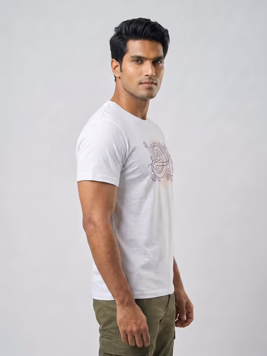 Aana Line art T-Shirt For Men - Half Sleeve