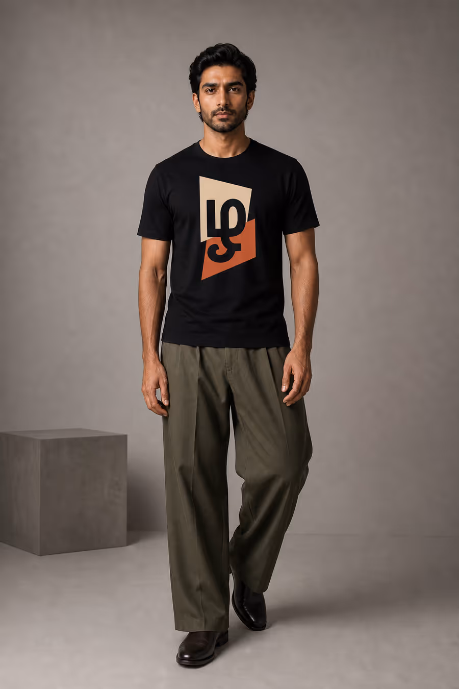 Zhagaram Tamil Colour Block T-Shirt for Men - Half Sleeve