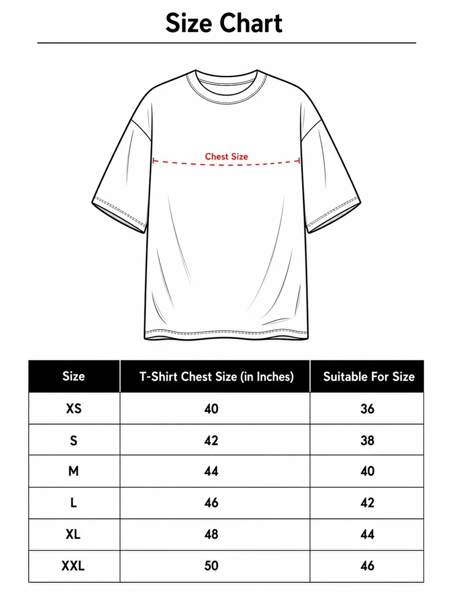 T-shirt size chart